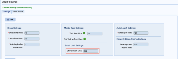 Batch Settings