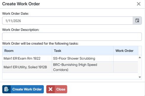 Creating Work Orders